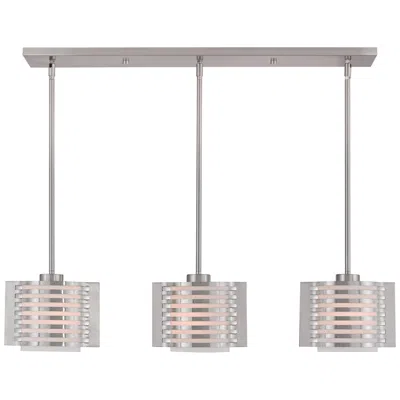 Livex Lighting Hilliard 36 1/2" Wide Brushed Nickel Multi Light Pendant