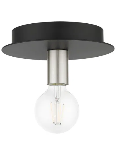 Livex Lighting Hillview Black-flush Mount