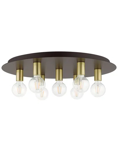 Livex Lighting Hillview Bronze 7 Light-flush Mount
