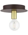 Livex Lighting Hillview Bronze-flush Mount In Bronze