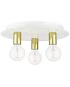 Livex Lighting Hillview White 3 Light-flush Mount In White