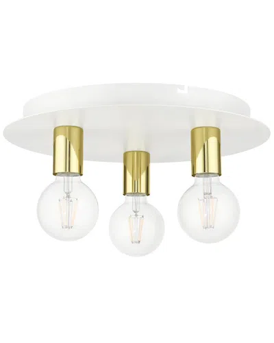 Livex Lighting Hillview White 3 Light-flush Mount