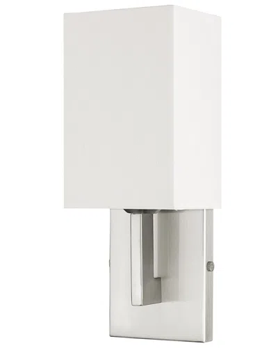Livex Lighting Hollborn 1-light Brushed Nickel Wall Sconce In Silver