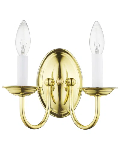 Livex Lighting Home Basics 2-light Polished Brass Wall Sconce