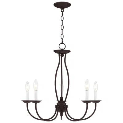 Livex Lighting Home Basics 5 Light Bronze Chandelier