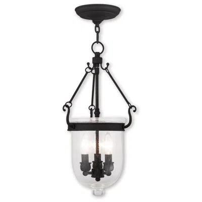 Livex Lighting Jefferson 10" Wide Black 3-light Mini Pendant