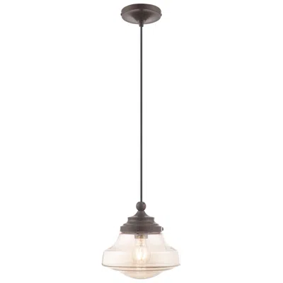 Livex Lighting Joanie 9" Wide English Bronze Mini Pendant
