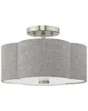 Livex Lighting Kalmar 2 Light Brushed Nickel Ceiling Mount