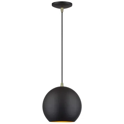 Livex Lighting Kuppola Led Bronze Globe Pendant In Black