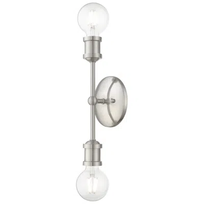 Livex Lighting Lansdale 2 Light Brushed Nickel Ada Vanity Sconce