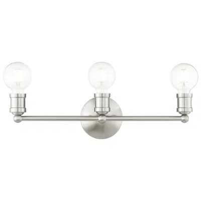 Livex Lighting Lansdale 3 Light Brushed Nickel Bath Vanity