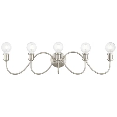Livex Lighting Lansdale 5 Light Brushed Nickel Large Vanity Sconce