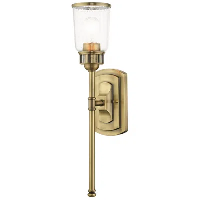 Livex Lighting Lawrenceville 1 Light Antique Brass Single Sconce