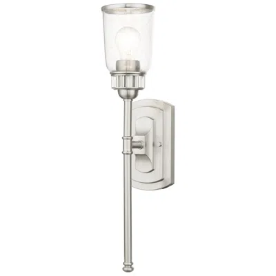 Livex Lighting Lawrenceville 1 Light Brushed Nickel Single Sconce