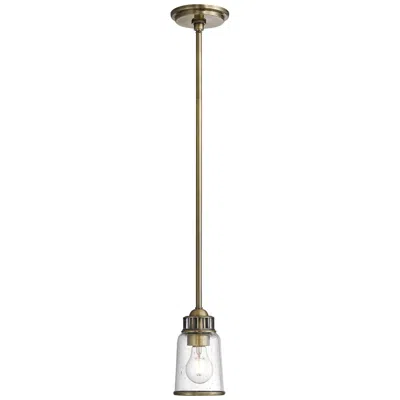 Livex Lighting Lawrenceville 5" Wide Antique Brass Mini Pendant