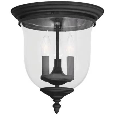 Livex Lighting Legacy 11 1/2" Wide Black 3-light Ceiling Light