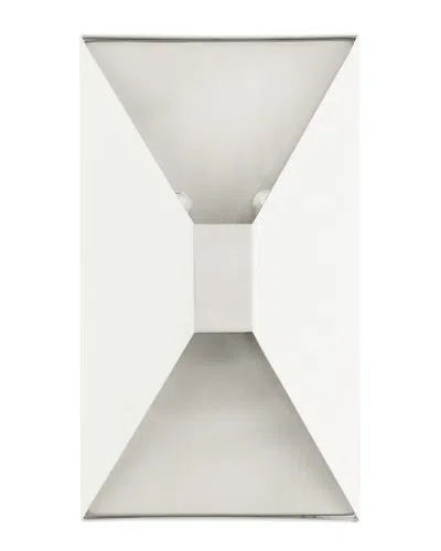Livex Lighting Lexford White 2 Light Sconce In Metallic