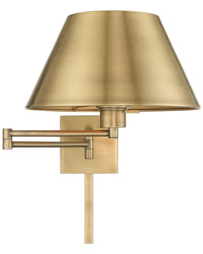 Livex Lighting Livex 1 Lt Antique Brass Swing Arm Wall Lamp