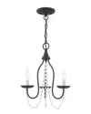 Livex Lighting Livex Alessia 3 Light Black Mini Chandelier In Black
