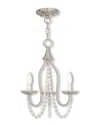 Livex Lighting Livex Alessia 3-light Brushed Nickel Mini Chandelier In Gray