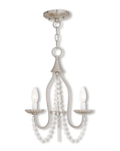 Livex Lighting Livex Alessia 3-light Brushed Nickel Mini Chandelier In Gray