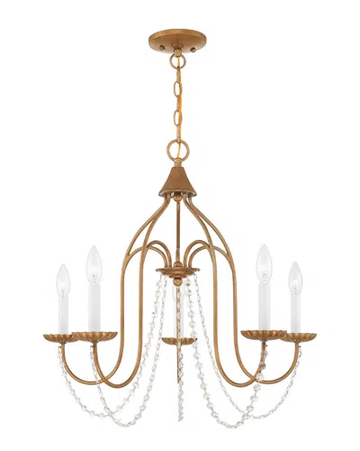 Livex Lighting Livex Alessia 5 Light Antique Gold Leaf Chandelier