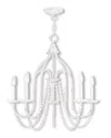 Livex Lighting 5-light Antique White With Clear Crystals Chandelier