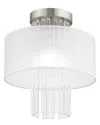 Livex Lighting Livex Alexis 1 Light Brushed Nickel Ceiling Mount