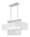 Livex Lighting Livex Alexis 3 Light Brushed Nickel Linear Chandelier