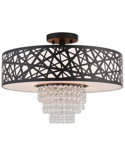 Livex Lighting Livex Allendale 4 Light Bz Ceiling Mount In Black