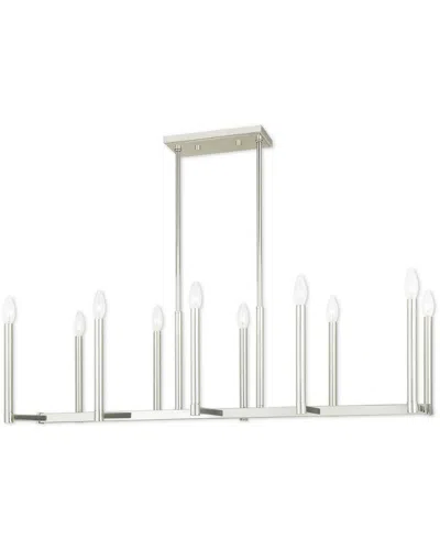Livex Lighting Livex Alpine 10-light Pn Linear Chandelier