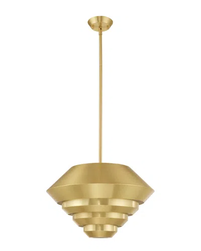 Livex Lighting Livex Amsterdam 1 Lt Satin Brass Mini Pendant In Gold