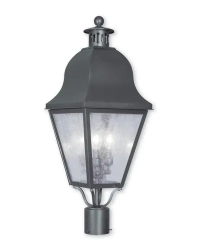 Livex Lighting Livex Amwell 3-light Bronze Outdoor Post Lantern