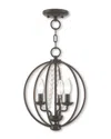 Livex Lighting Livex Arabella 3-light Ebz Mini Chandelier/flush Mount