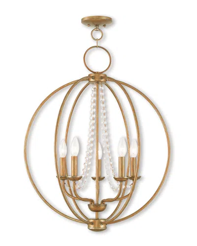 Livex Lighting Livex Daphne 5-light Antique Gold Leaf Chandelier