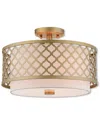 Livex Lighting Livex Arabesque 3-light Sg Ceiling Mount In Brown