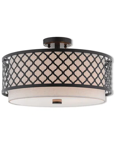 Livex Lighting Livex Arabesque 3 Lt Ebz Ceiling Mount