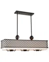 Livex Lighting Livex Arabesque 9 Light Ebz Linear Chandelier