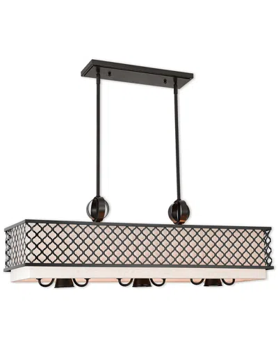Livex Lighting Livex Arabesque 9 Light Ebz Linear Chandelier In Multi