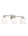 Livex Lighting Livex Aragon 3 Lt Brushed Nickel Bath Vanity In White