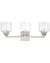 Livex Lighting Livex Aragon 3 Lt Brushed Nickel Bath Vanity In White