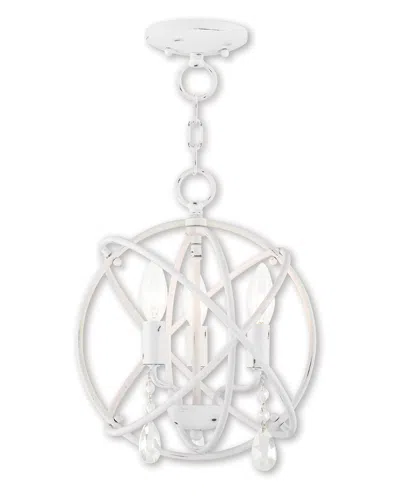 Livex Lighting Livex Aria 3-light Aw Mini Chandelier/ceiling Mount In White