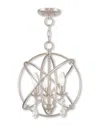 Livex Lighting Livex Aria 3-light Bn Mini Chandelier/ceiling Mount In Metallic