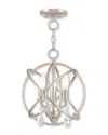 Livex Lighting Livex Aria 3-light Bn Mini Chandelier/ceiling Mount In Metallic