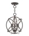 Livex Lighting Livex Aria 3-light Ebz Mini Chandelier/flush Mount