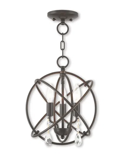 Livex Lighting Livex Aria 3-light Ebz Mini Chandelier/flush Mount