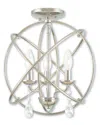 Livex Lighting Livex Aria 3-light Pn Mini Chandelier/ceiling Mount