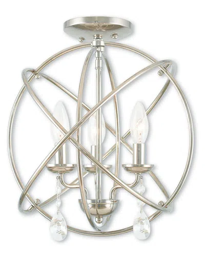 Livex Lighting Livex Aria 3-light Pn Mini Chandelier/ceiling Mount
