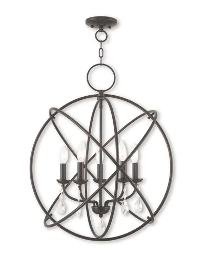 Livex Lighting Livex Aria 5-light English Bronze Chandelier In Black