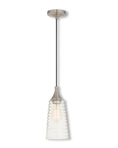 Livex Lighting Livex Art Glass 1-light Brushed Nickel Mini Pendant